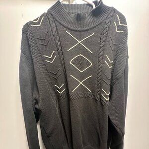 Paul Smith Sportswear Knit Sweater Geometric Design Black Cotton Size M (3)